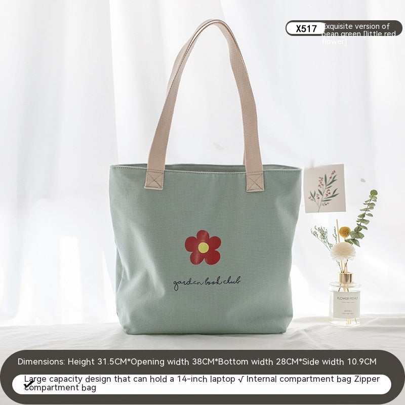 Women's Canvas Artistic Portable One-shoulder Mummy Tote Bag