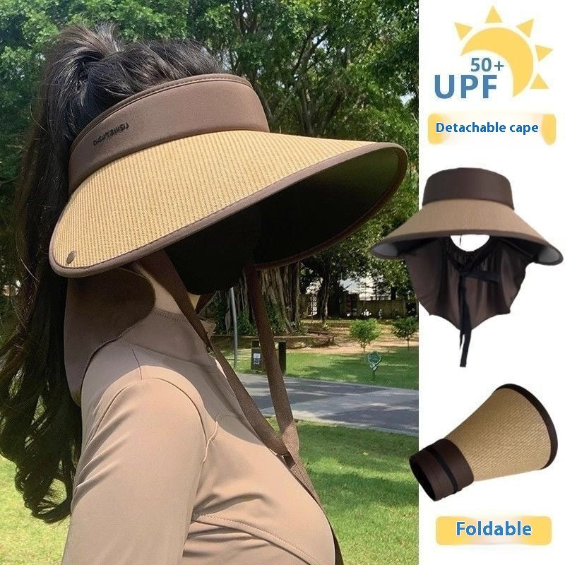 Shawl Sun Hat Plus-sized Sun Protection Foldable