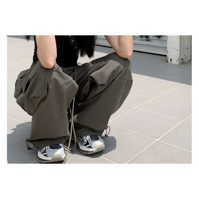 Women's Fashion Simple Pleated Slim-fit Drooping Wide-leg Pants
