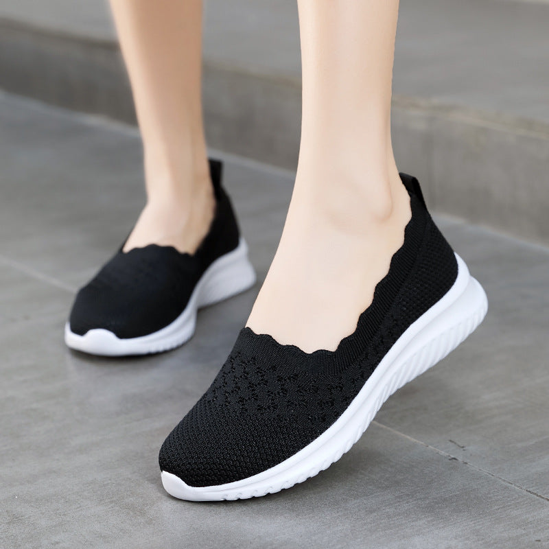 Casual Flyknit Mesh Soft Bottom Lightweight Women's Shoes