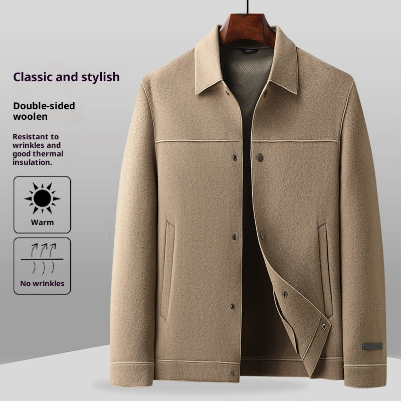 Men's Double-faced Wool Lapel Jacket