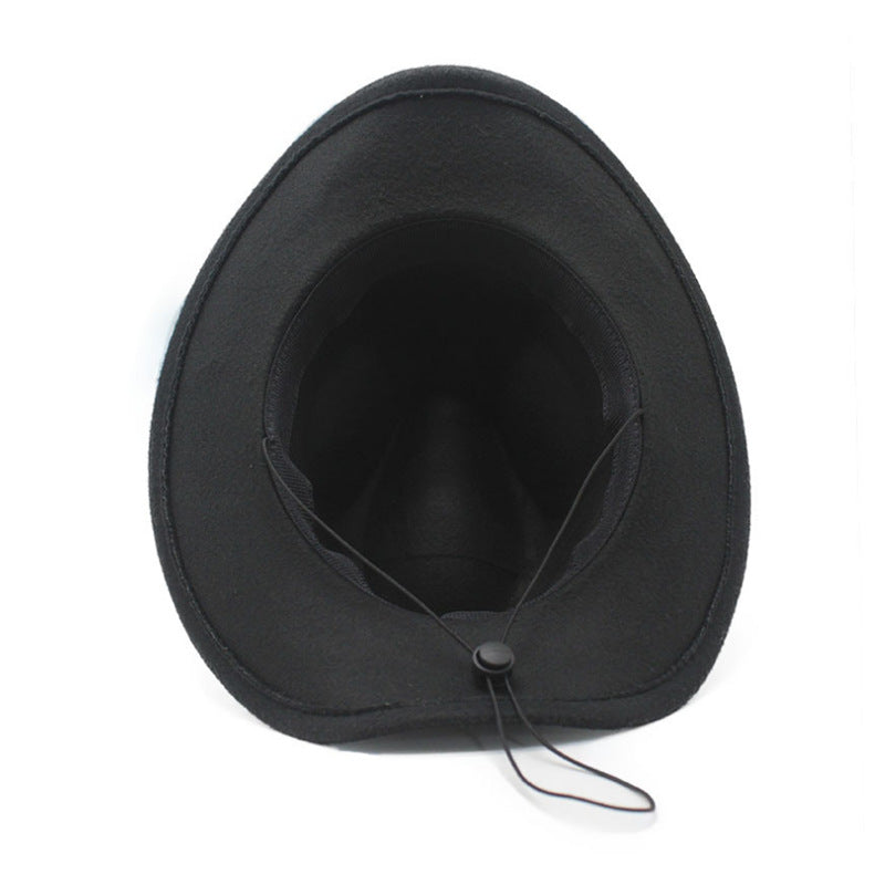 Ethnic Style Cow Standard Western Denim Top Hat