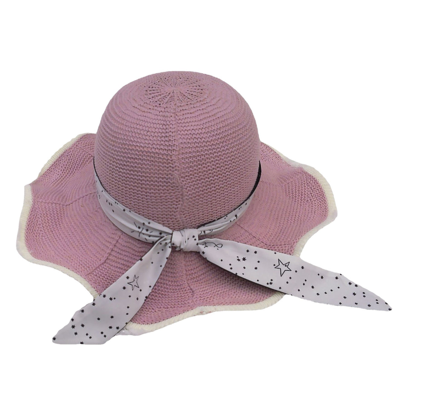 Ladies Summer Wide-brimmed Sunscreen Tricot Bucket Hat