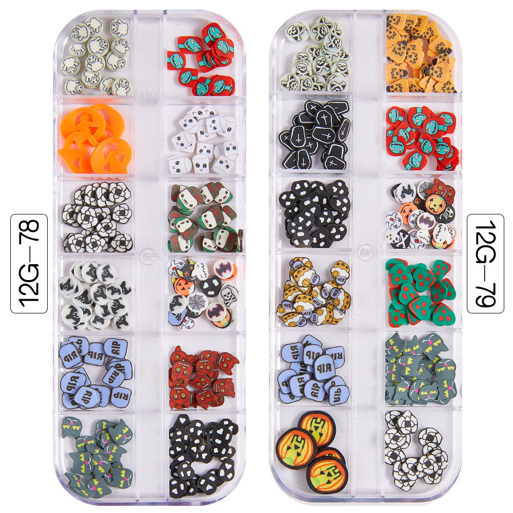 Halloween Manicure Soft Pottery Set Series Trick Or Treat Pumpkin Demon Spider Ghost Ghost