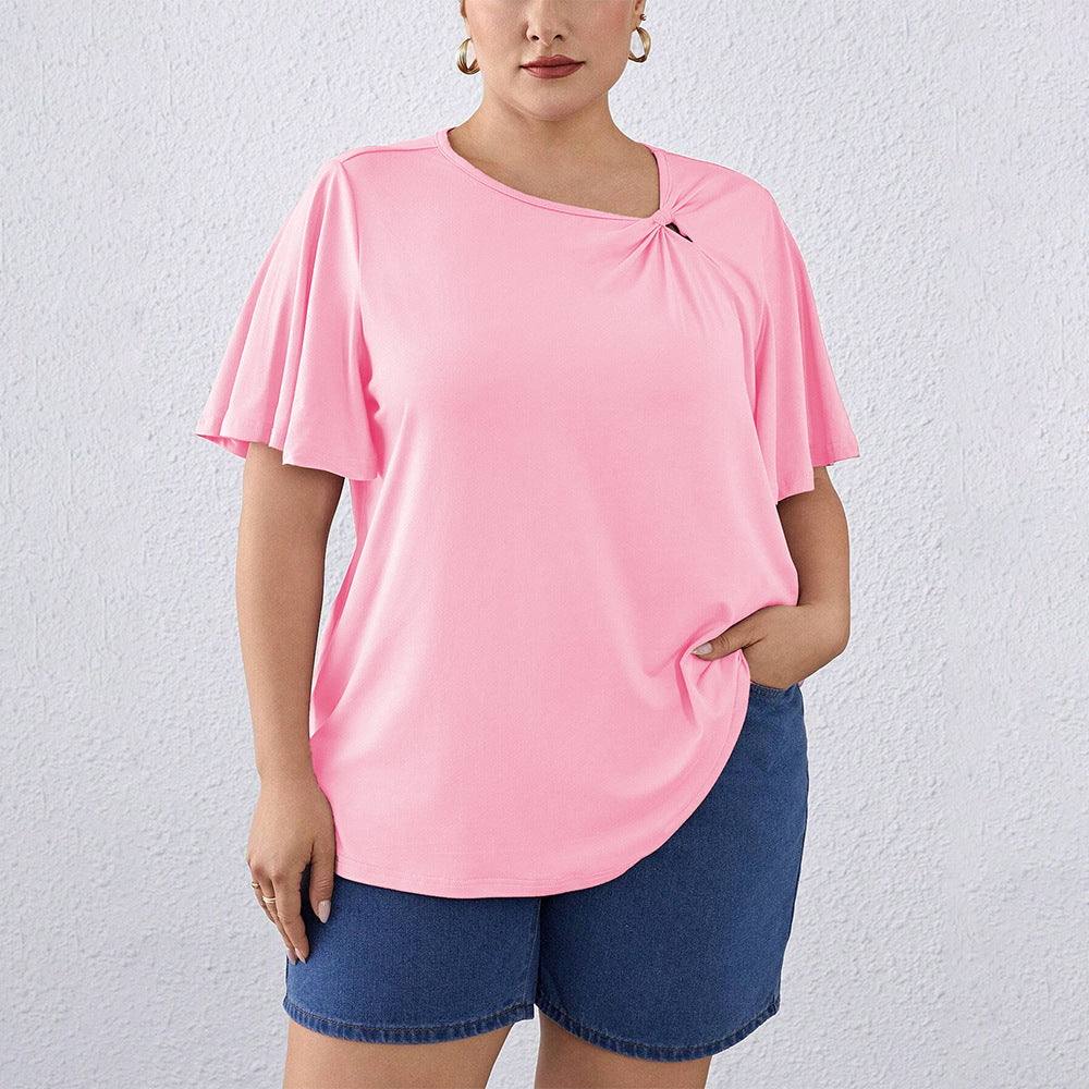 Loose And Versatile Minimalist Round-neck T-shirt
