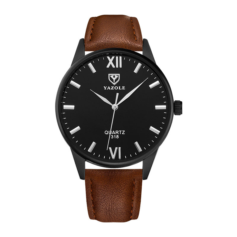 Waterproof business soft belt quartz watch