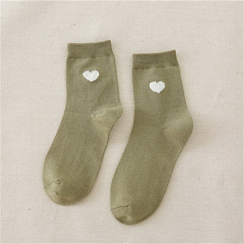 Women's Versatile Feather Yarn Love Cotton Socks