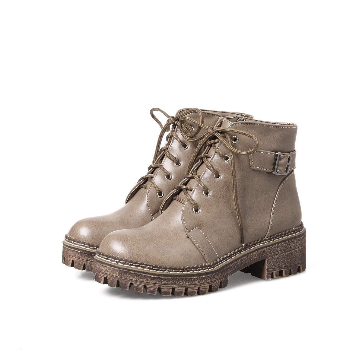 College Style Women's Boots Heel Low Boots