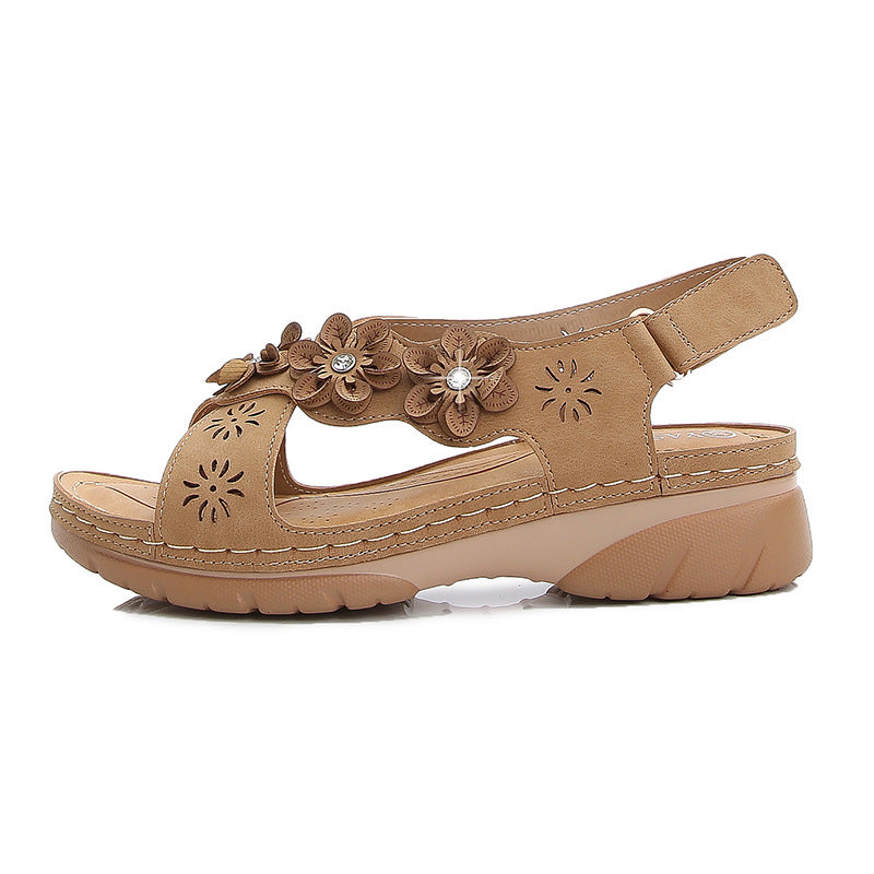 Women's Flower Round Toe Casual Sandals