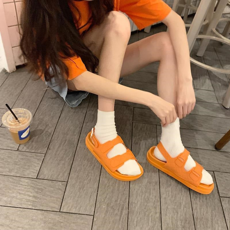 Sandals Fairy-Style Flat Roman Shoes For Beach Vacation And Students