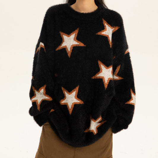 Men's Round Neck Knitting Loose Sweater