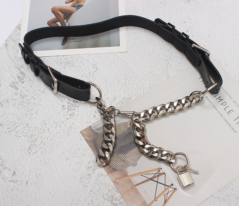 European And American Designer Personalized Metal Leather Chain