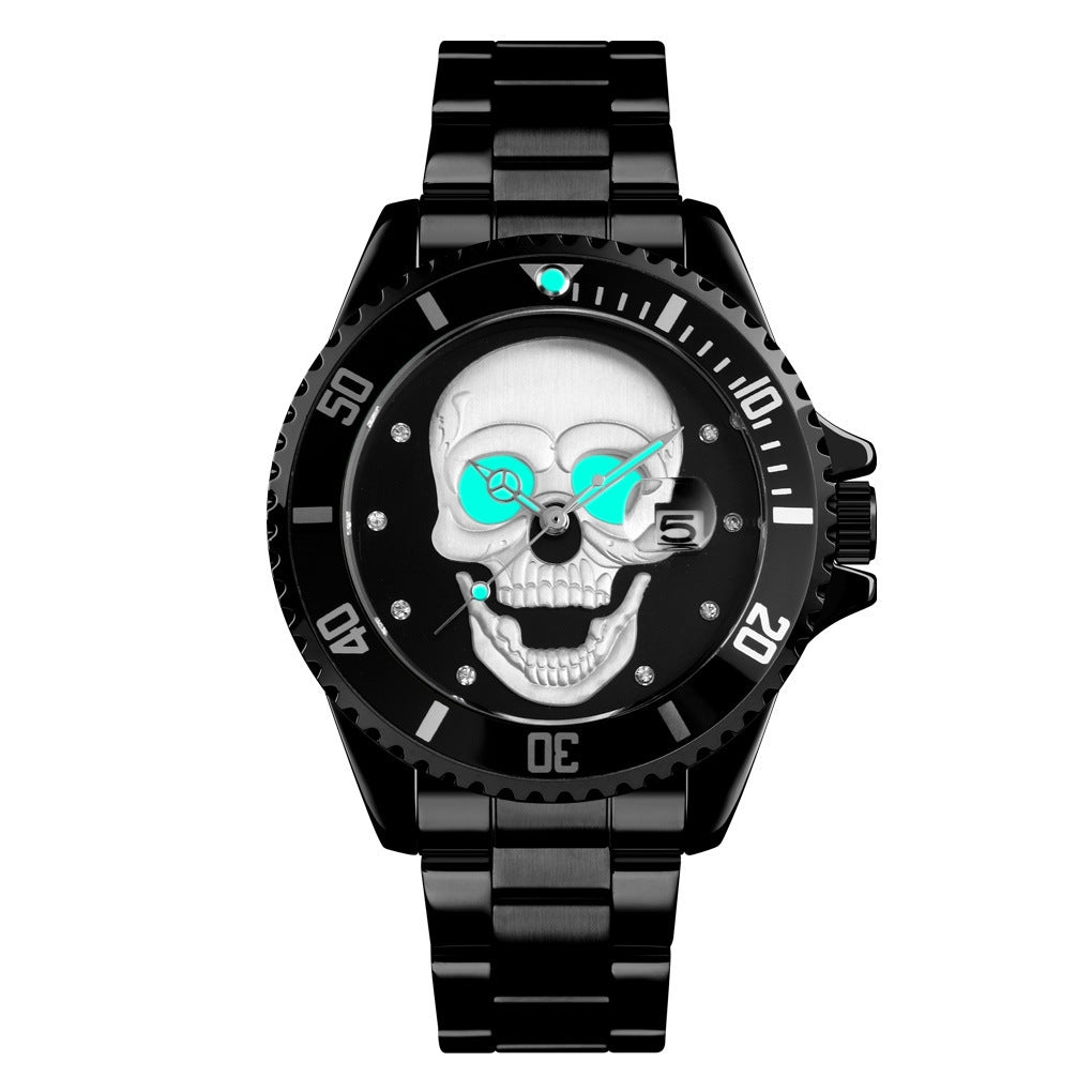 Luminous waterproof quartz watch