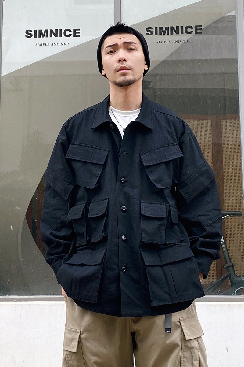Heavy Industry Custom Spring And Autumn New Japanese Style Workwear Jacket Shirt