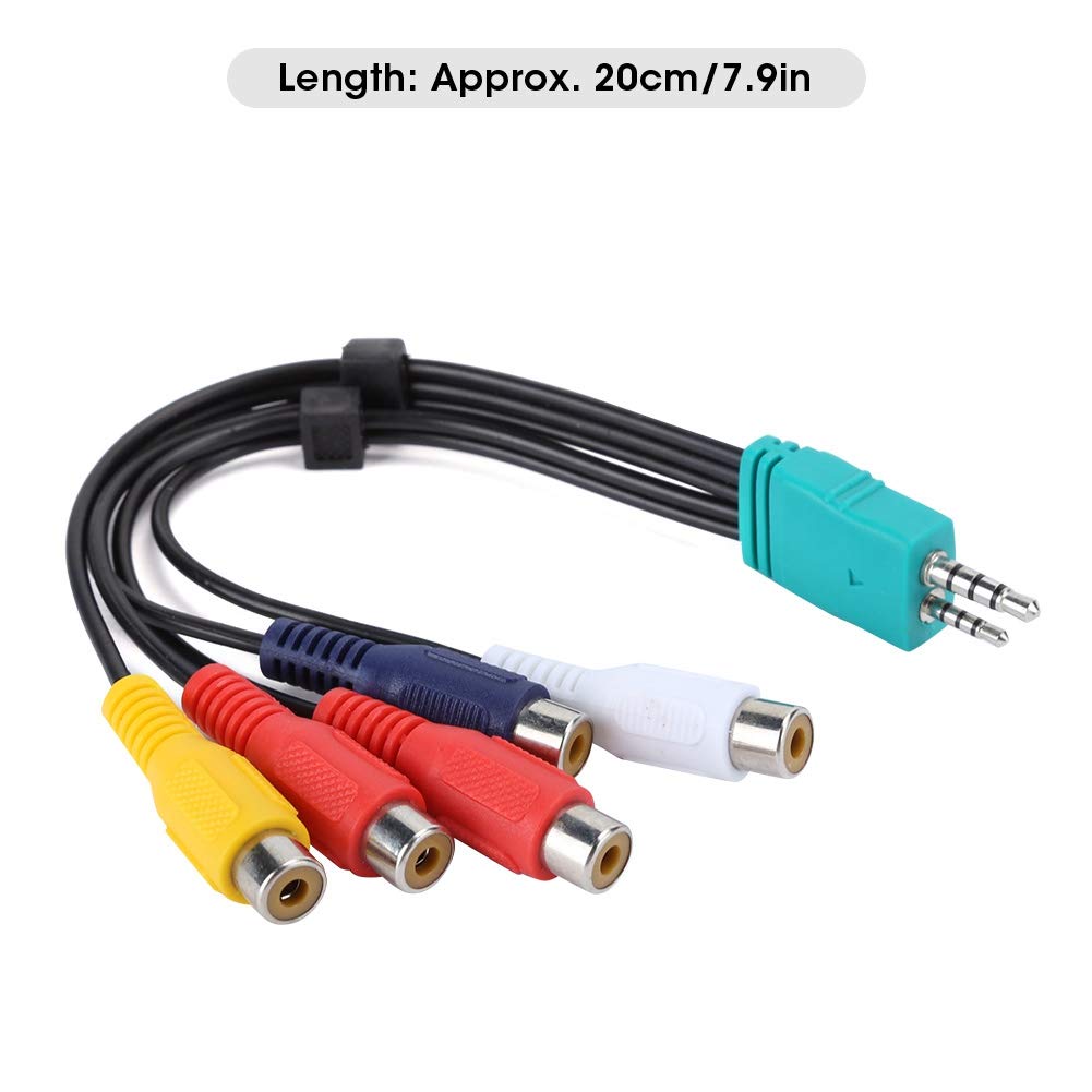 Keenso Double-end AV-kabel för LCD-TV-signallinje, Stabil Performance Video Cable för Hemmabio