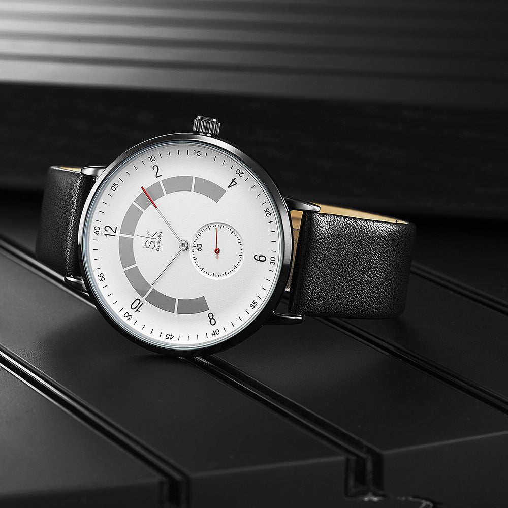 Leather men's fashion sports watch
