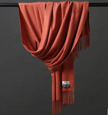 Cashmere Scarf Long Section Ladies Warm Thick Solid Color Variegated Shawl Wholesale