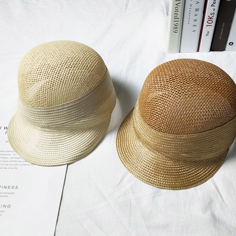 Retro Summer Simple British Style Sunscreen Straw Hat
