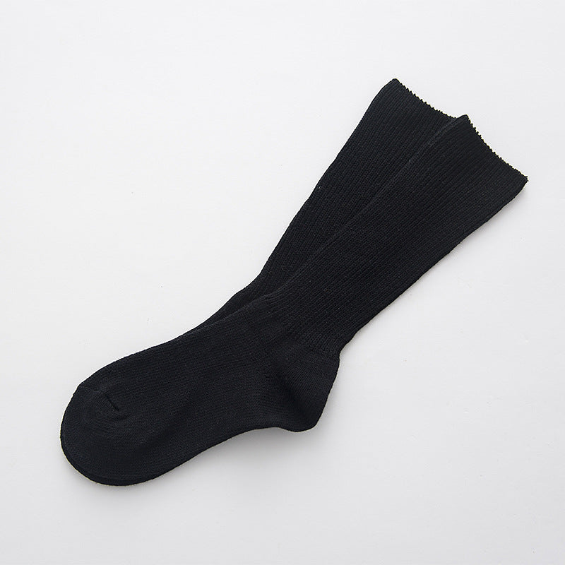 Double needle pile socks