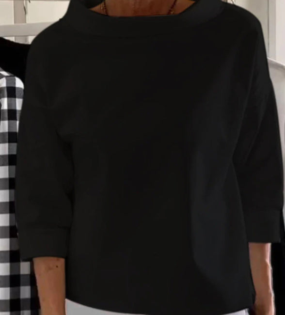 Fleece Shirt Women's Cotton Polyester Long Sleeve Half Turtleneck Women's Sweater