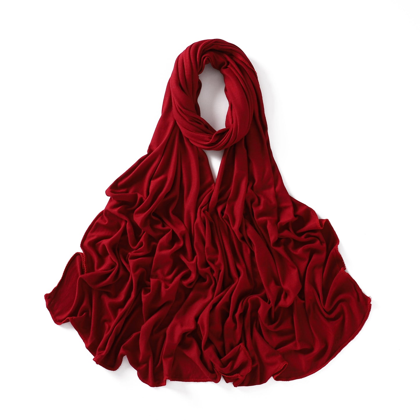 Colors Solid Color Modal Scarf Small Size Monochrome Jersey Veil Mercerized Cotton Scarf