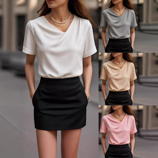 Stylish And Minimalist Womens Short Sleeve Top