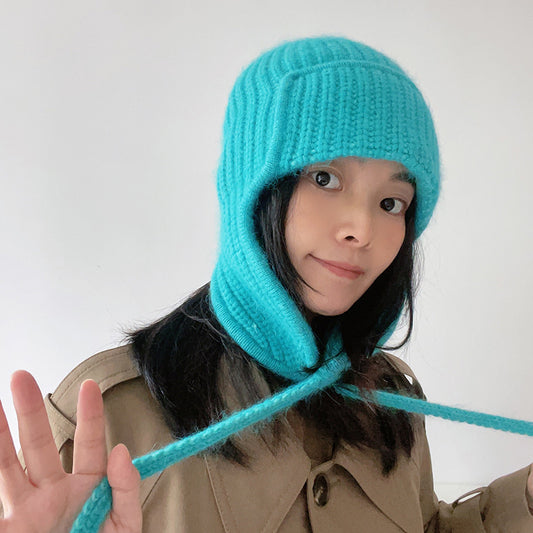 Double-layer Thickened Winter Warm Ear Protection Knitted Hat