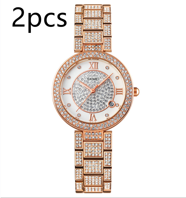 Gypsophila Diamond Shiny Rose Gold Quartz Watch