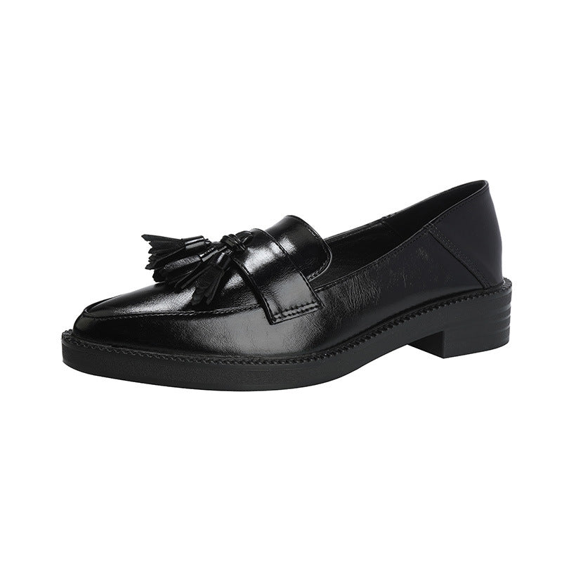 Pointed-toe Slip-on Tassel Shoes In Plus Sizes For Women