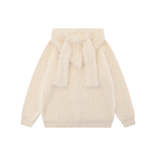 Long Ear Hooded Sweater Coat For Men