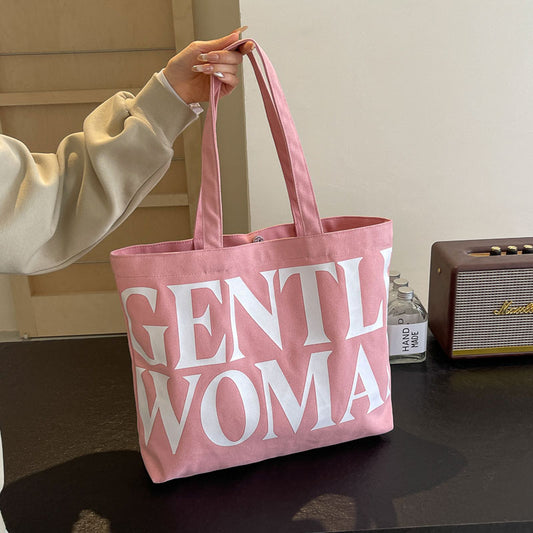 Letter Printing Simple Portable Shoulder Bag