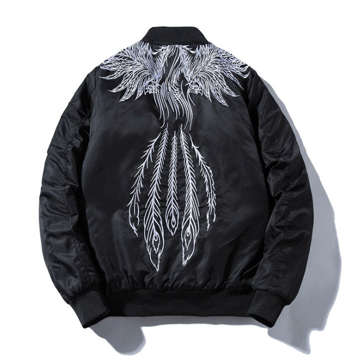 Tide brand Harajuku style Yokosuka high street embroidery air force flight jacket male youth thick baseball uniform jacket