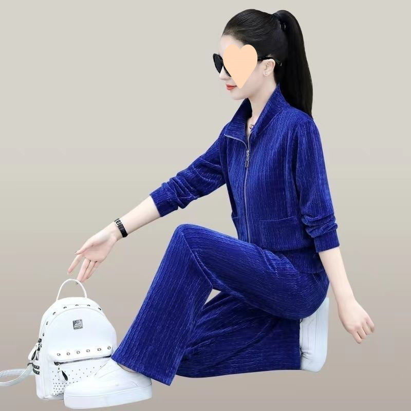 Sports Stand Collar Casual Outfit Versatile Set