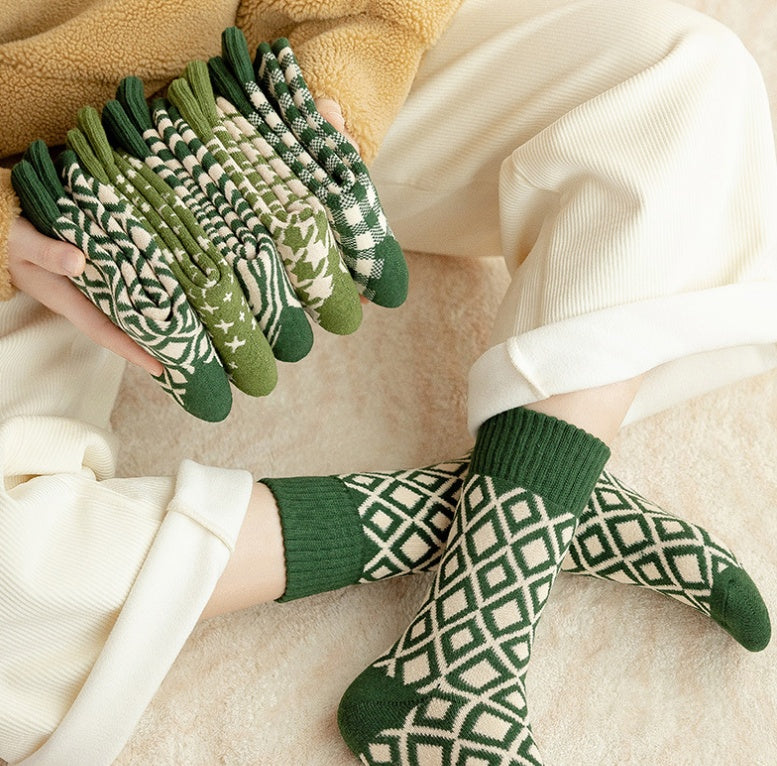 Women Terry Socks Thickened In Winter