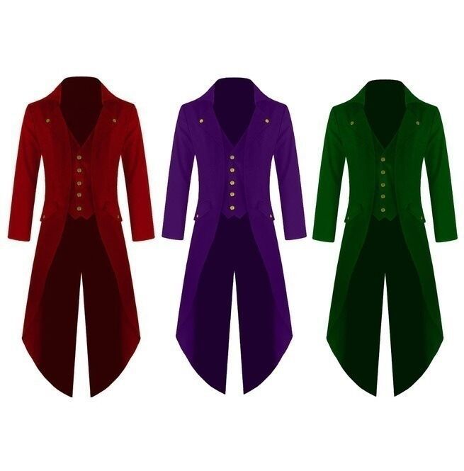 Men's Long-sleeved Solid Color Button Irregular Men's Tuxedo