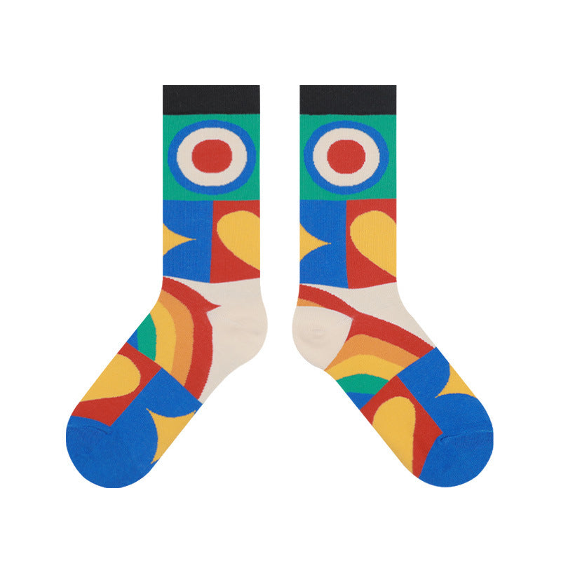Cheerful Color Block Cute Japanese Style Korean Style Socks