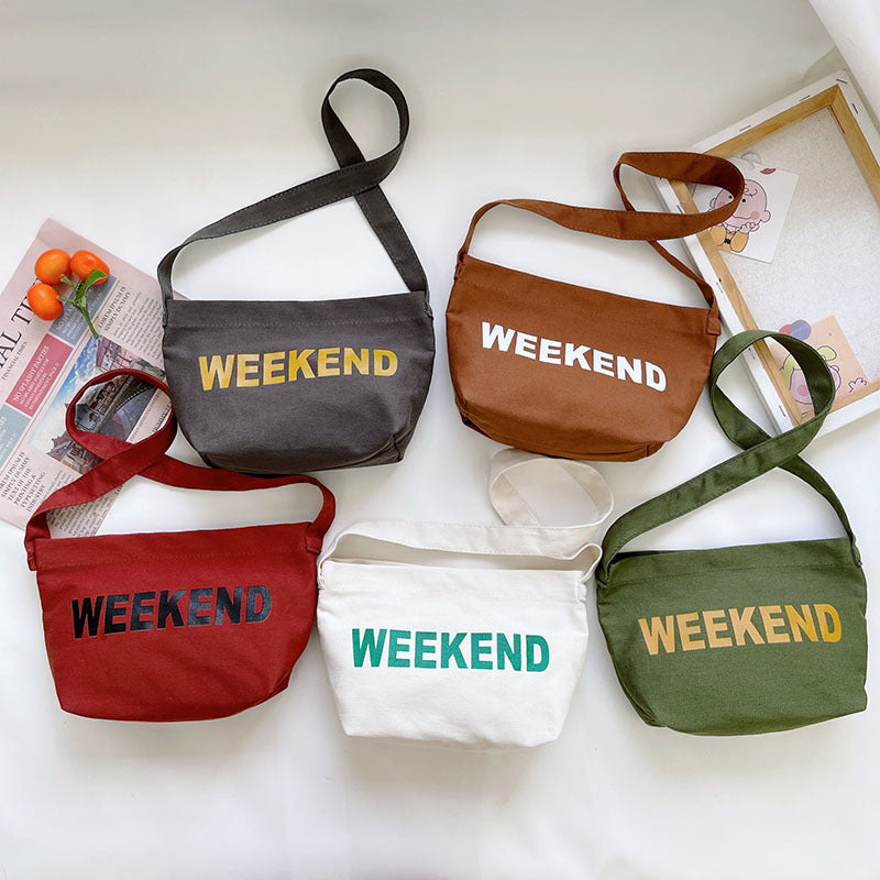 Crossbody Accessories English Letters Cloth Bag