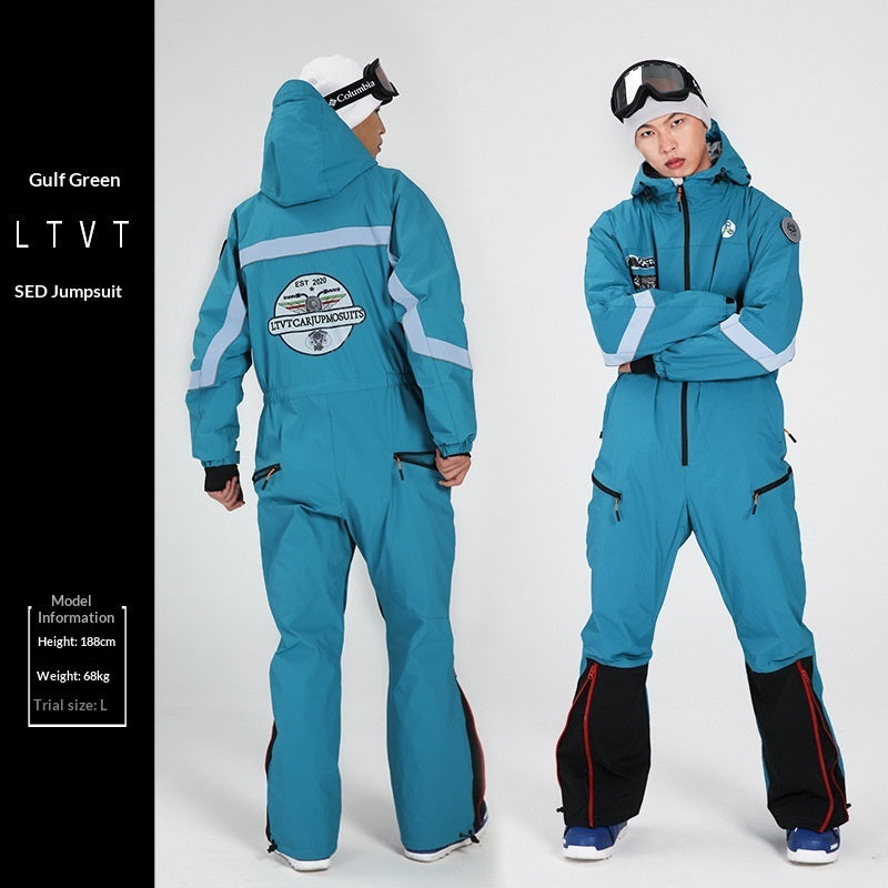 Single-board One-piece Ski Suit For Winterwindproof And Waterproof