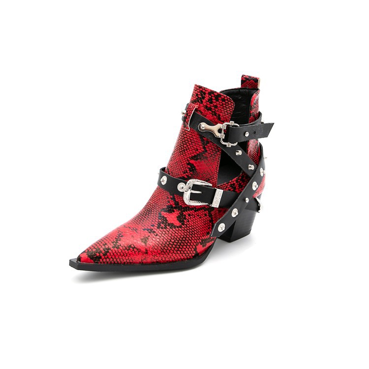 Pointed Toe Single Boots Studded Western Cowboy Boots