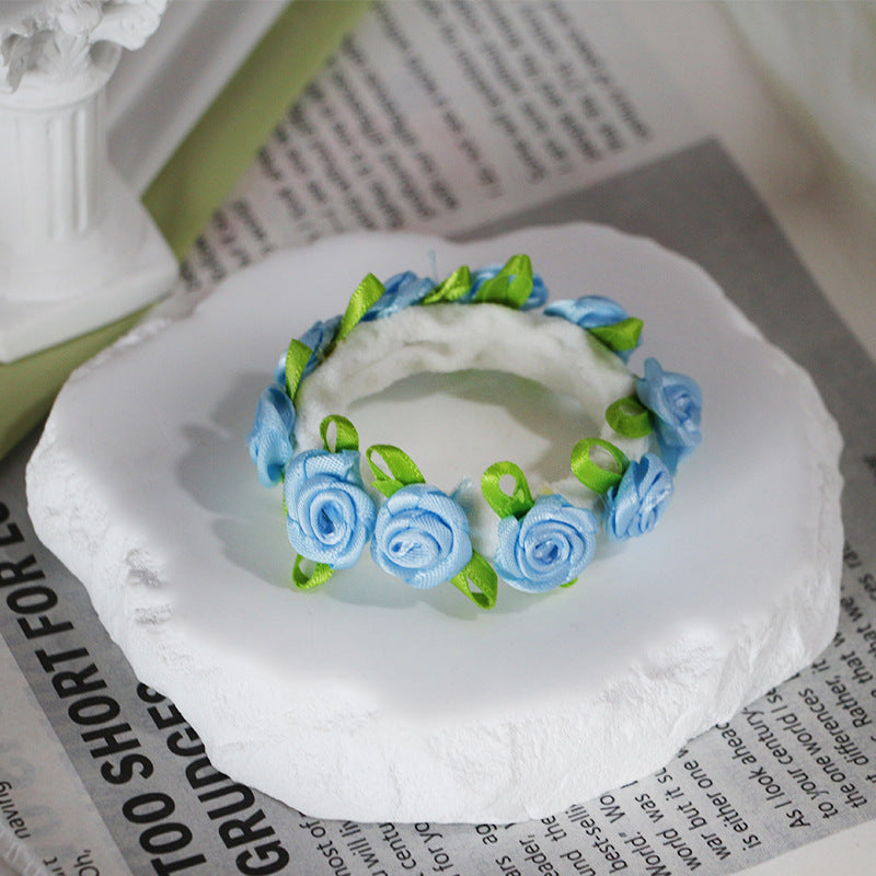 Floral Towel Hair Ring For Women