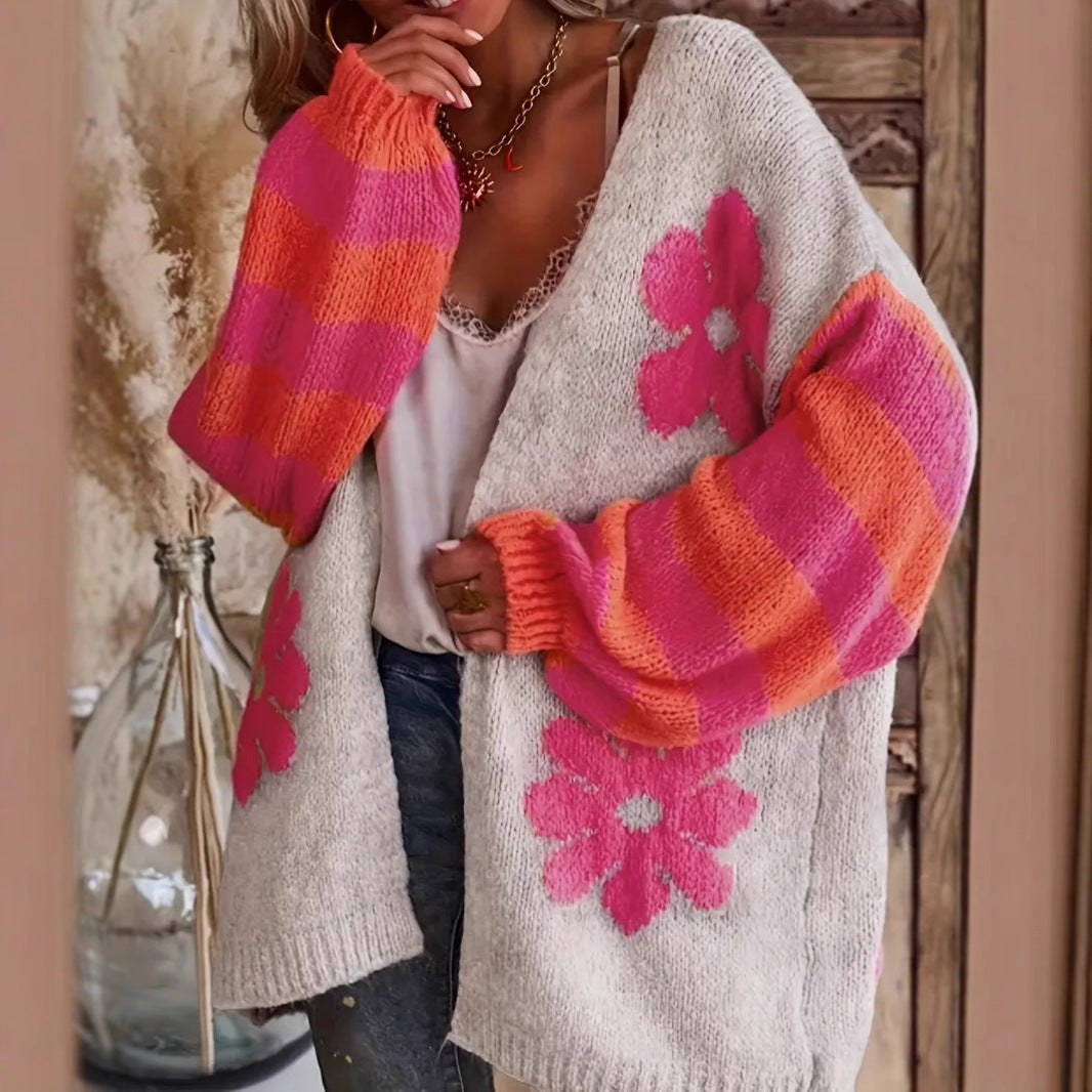 Lazy Plus Size Women's Loose Knitted Coat Sweater