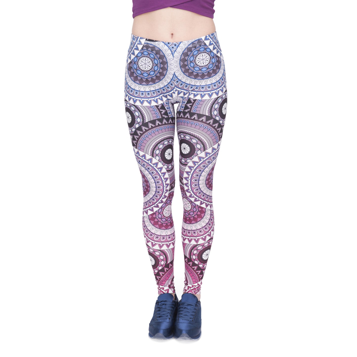 Digital printed cropped trousers