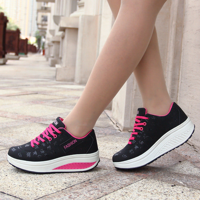 Thick-Soled Surface Swaying Shoes Breathable Sports Casual Shoes