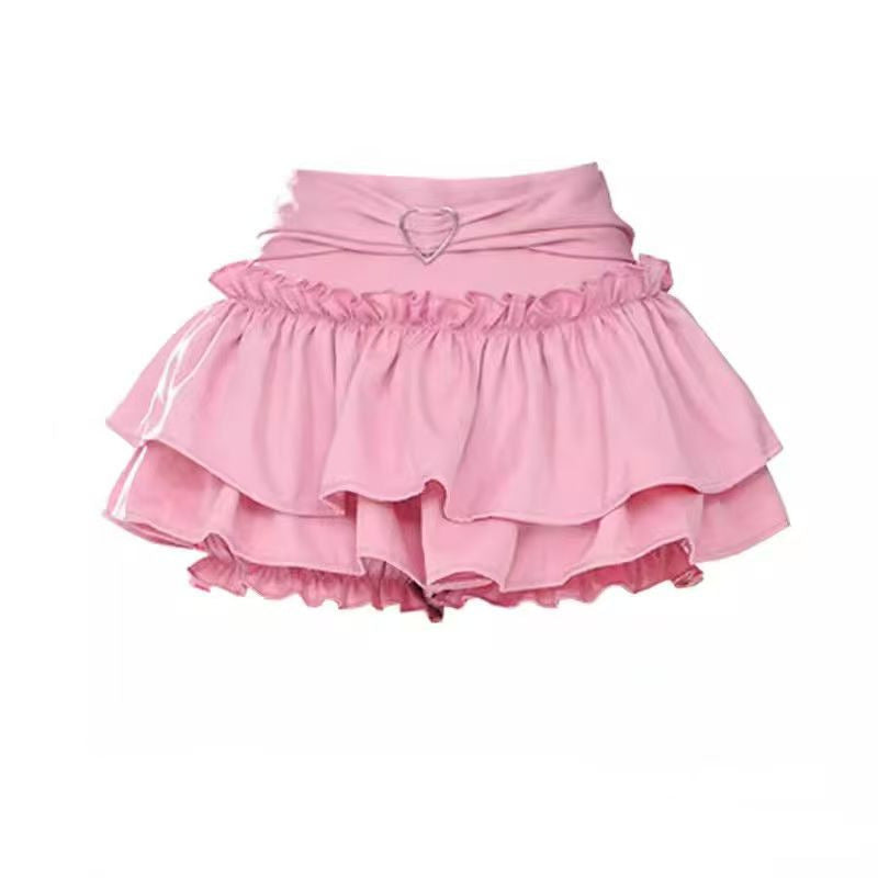 line Summer Puffy Skirt Slimming Cake Skirt Short Skirt