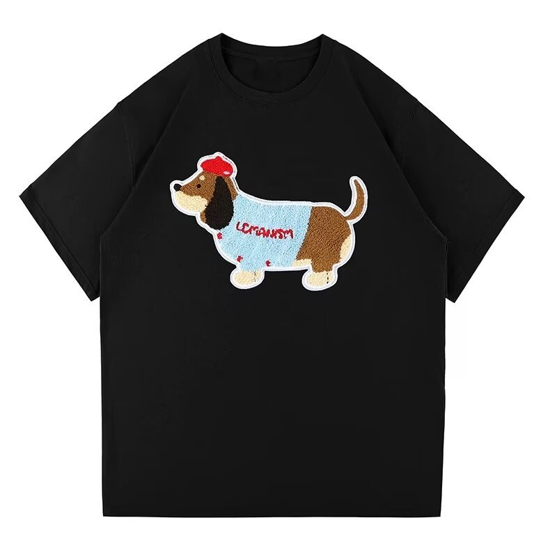 Women's Loose Cartoon Printing Stylish Simple Short Sleeve