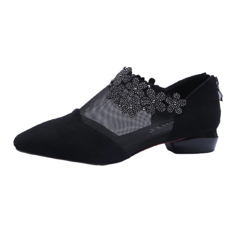Sexy Women's Shoes With Mesh Back Zipper