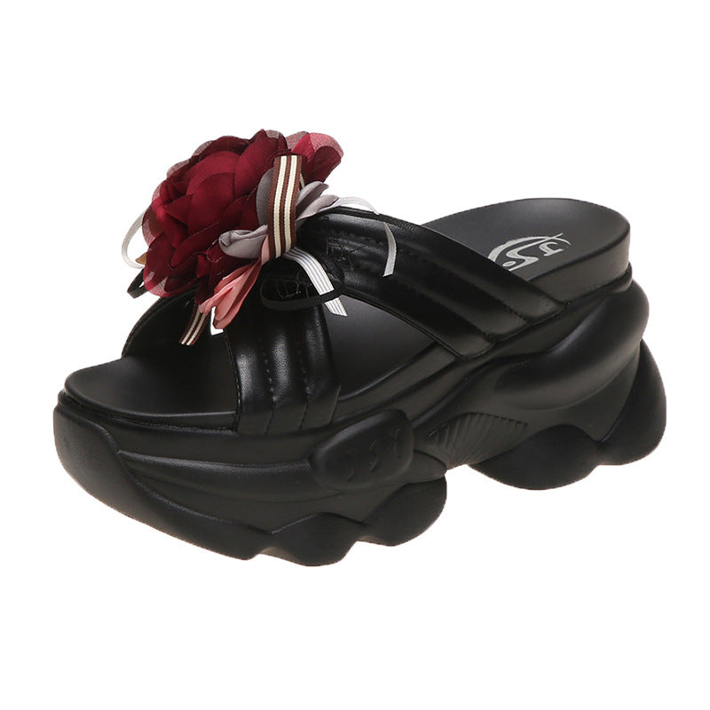 Trendy Thick Bottom Sandals Women's Fashion Flowers