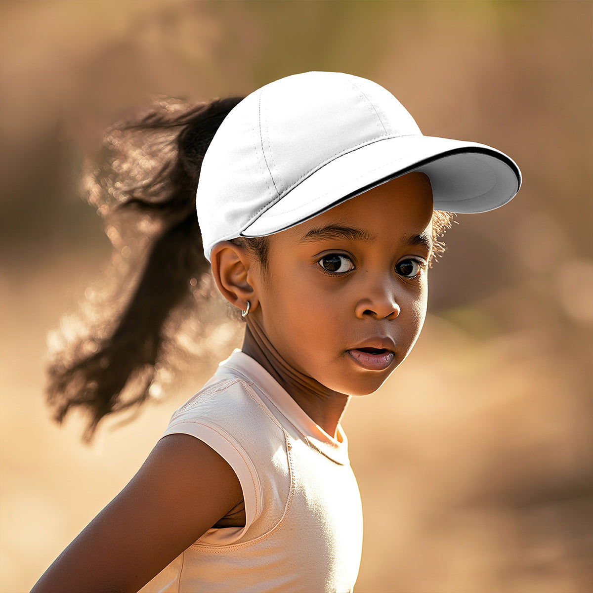 Children's Quick-drying Waterproof Sun Protection Hat Outdoor Running Sunshade Lengthened Brim