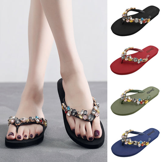 Flat-bottomed Clip-On Herringbone Rhinestone