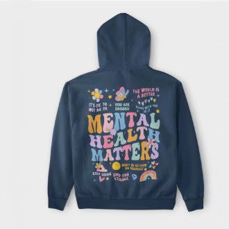 Sweater med print i almindelig skrift
